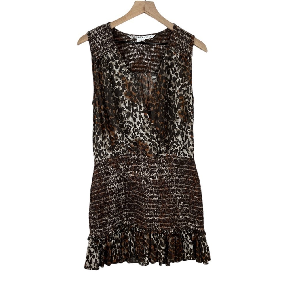 Veronica Beard Cox Smocked Mini Dress